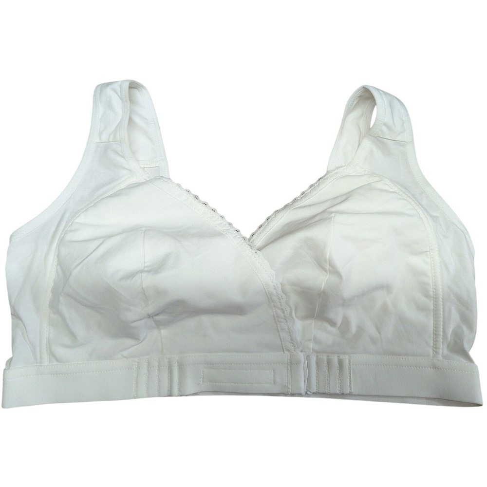Adjustable Front Closure Bra XL Lace Heavy Duty Hooks Loop No Wire Surgery ?